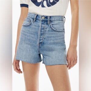 Aritzia Denim Forum Joni Mid Length Short Blue Sz 26